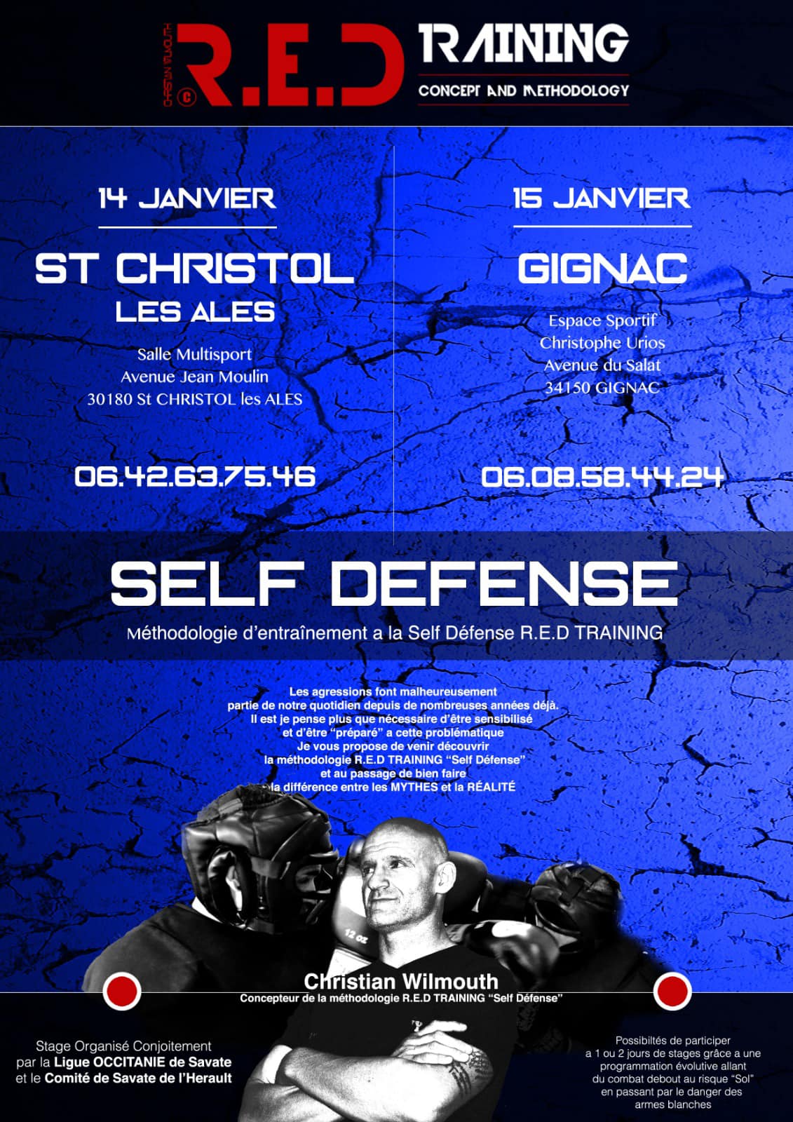 Affiche stage Red Training 14 & 15 Janvier 2023